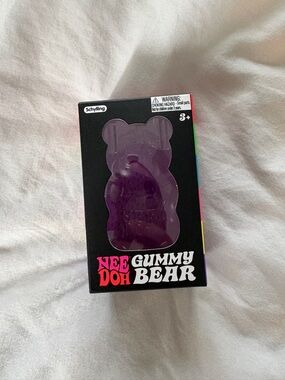 NeeDoh Purple Gummy Bear Plush Stress Toy by Schylling